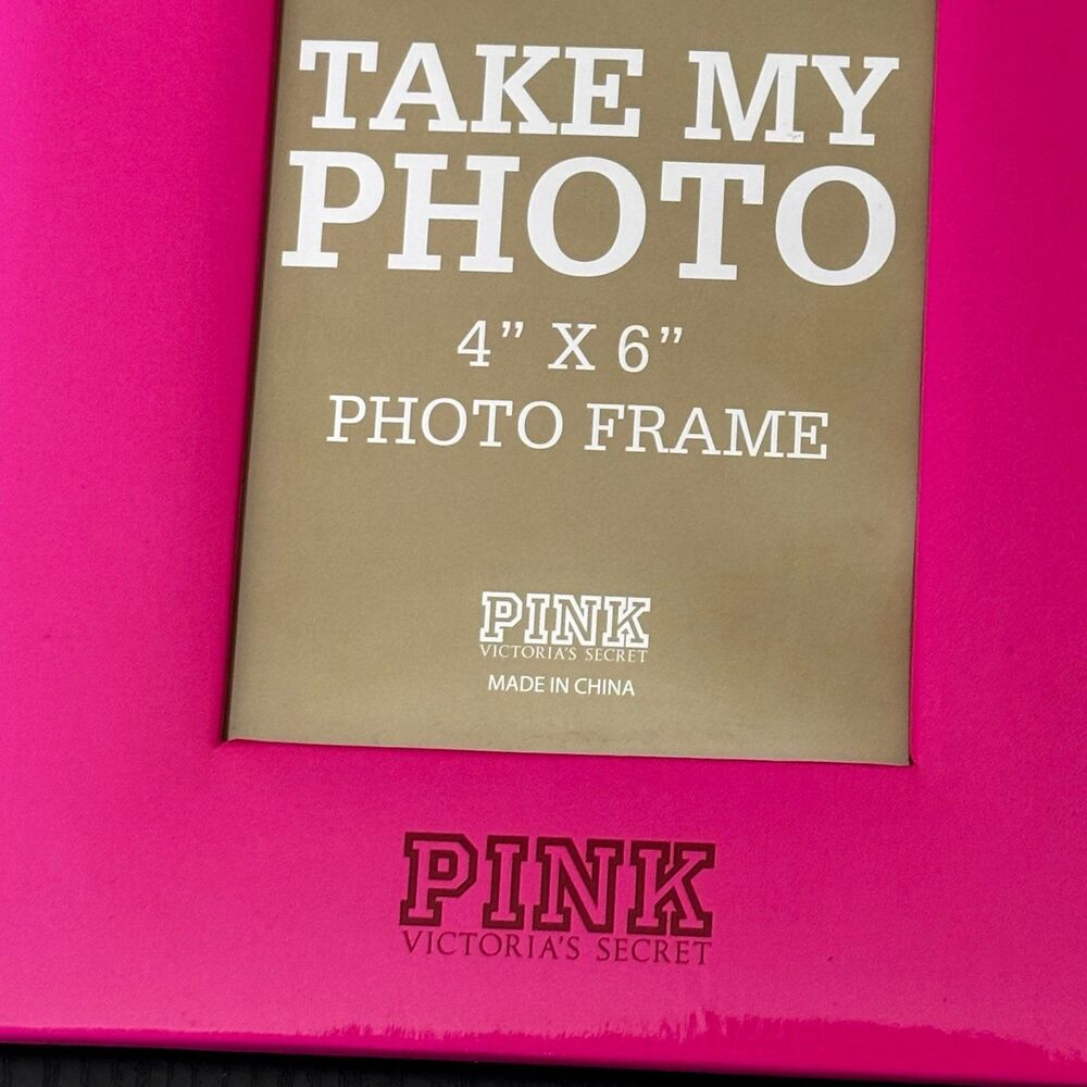 Victoria’s Secret PINK Picture Frame Hot Pink Best Kisser Collectible 4x6 New - Picture 3 of 7